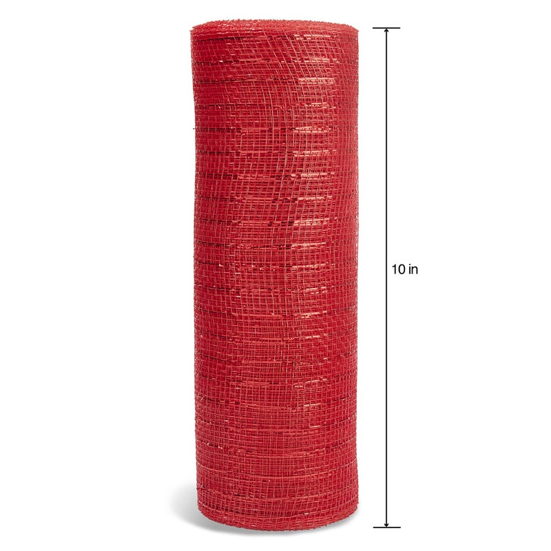 FloraCraft Decorative Mesh 10 Inch x 10 Yard Red - Image 2